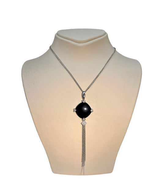 DONNA ORO ONYX DIAMOND NECKLACE