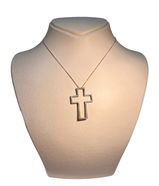 DIVALI DIAMOND CROSS NECKLACE